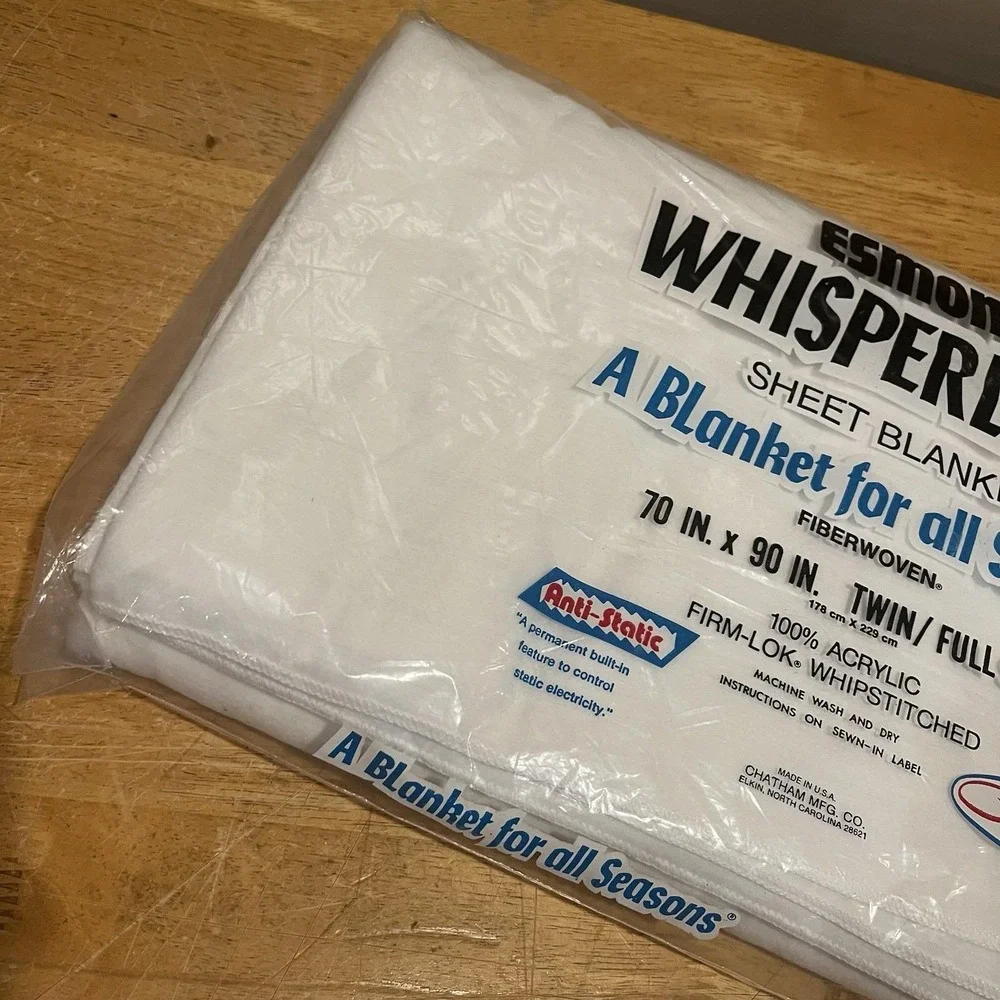 Vtg Esmond Whisperlight Sheet Blanket‎ Twin/Full 70x90 Anti-Static Acrylic Throw